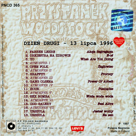 Swawolny Dyzio 3CD Przystanek Woodstock 96 CD 2 back